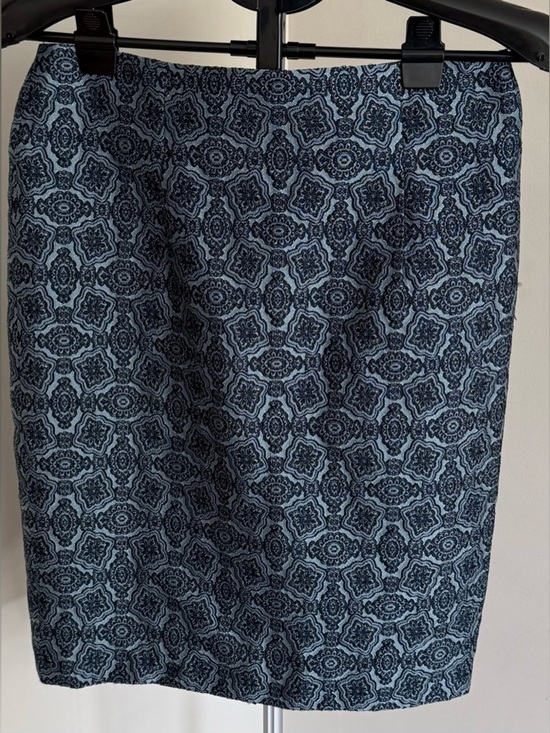 Brooks Brothers Dresses & Skirts - Brooks Brothers Blue Geometric-Print Pencil Skirt